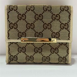 Gucci Beige Compact Wallet